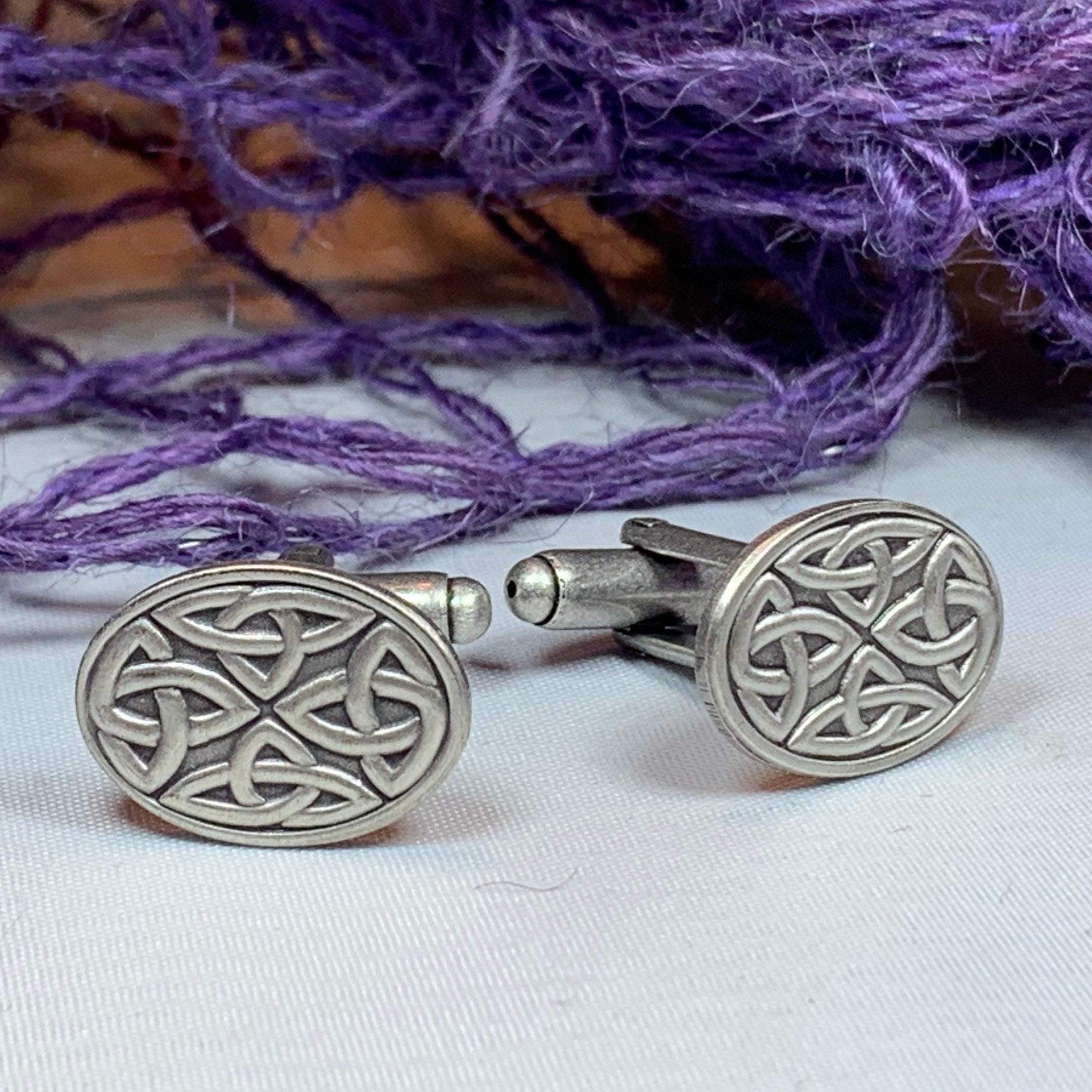 Celtic Trinity Knot Cufflinks for Men