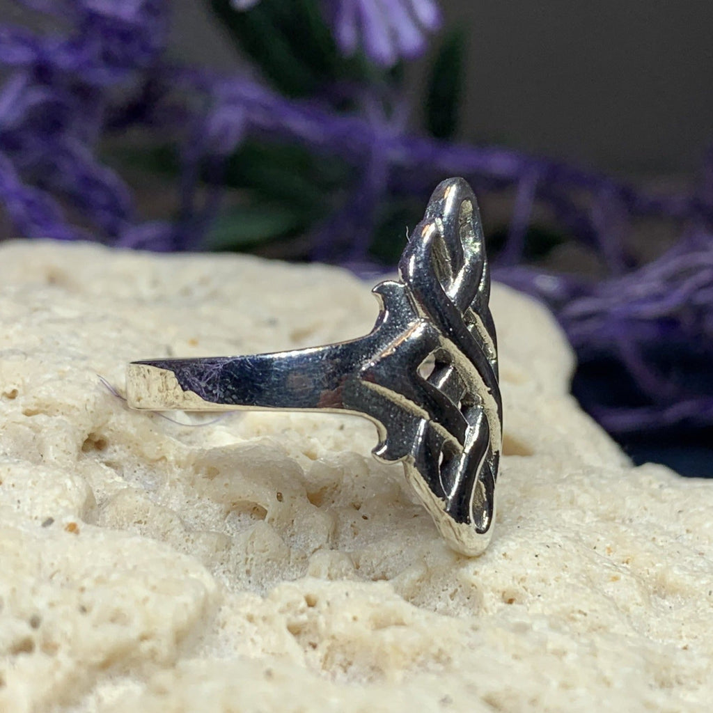 Irish Celtic Knot Ring in Sterling Silver