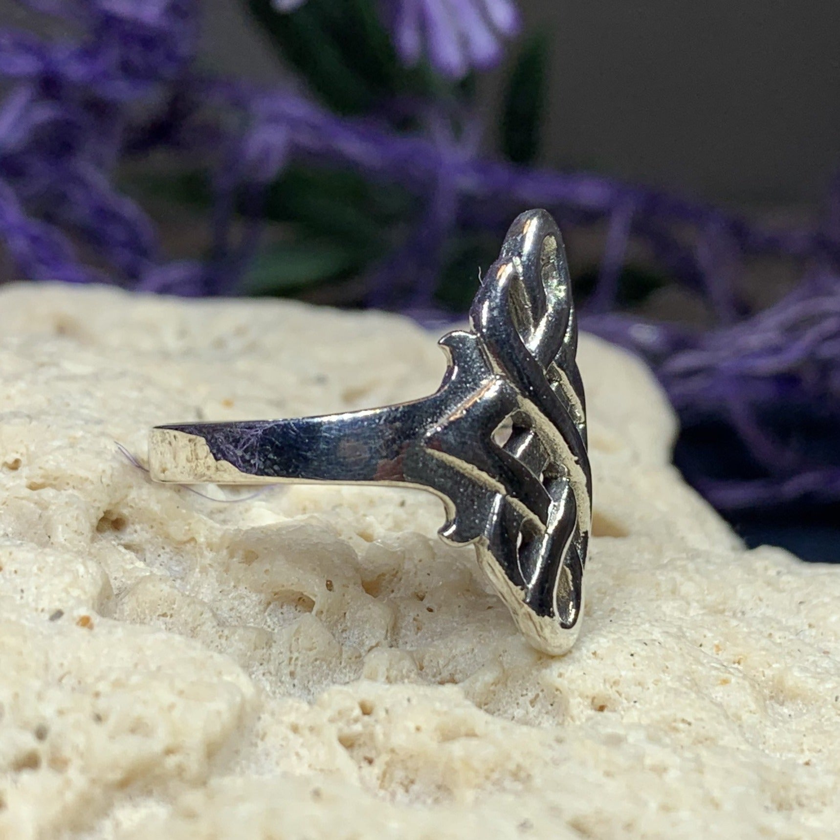 Irish Celtic Knot Ring in Sterling Silver