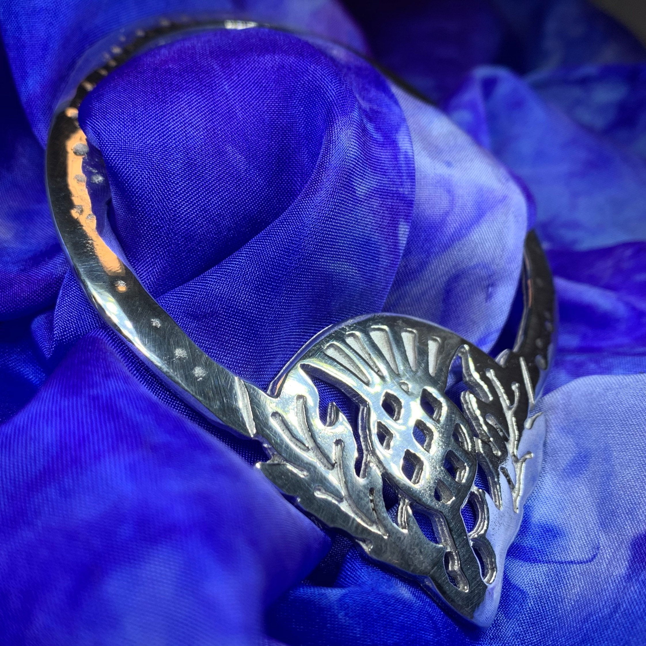 Celtic Thistle Scarf Ring - Handmade in Scotland