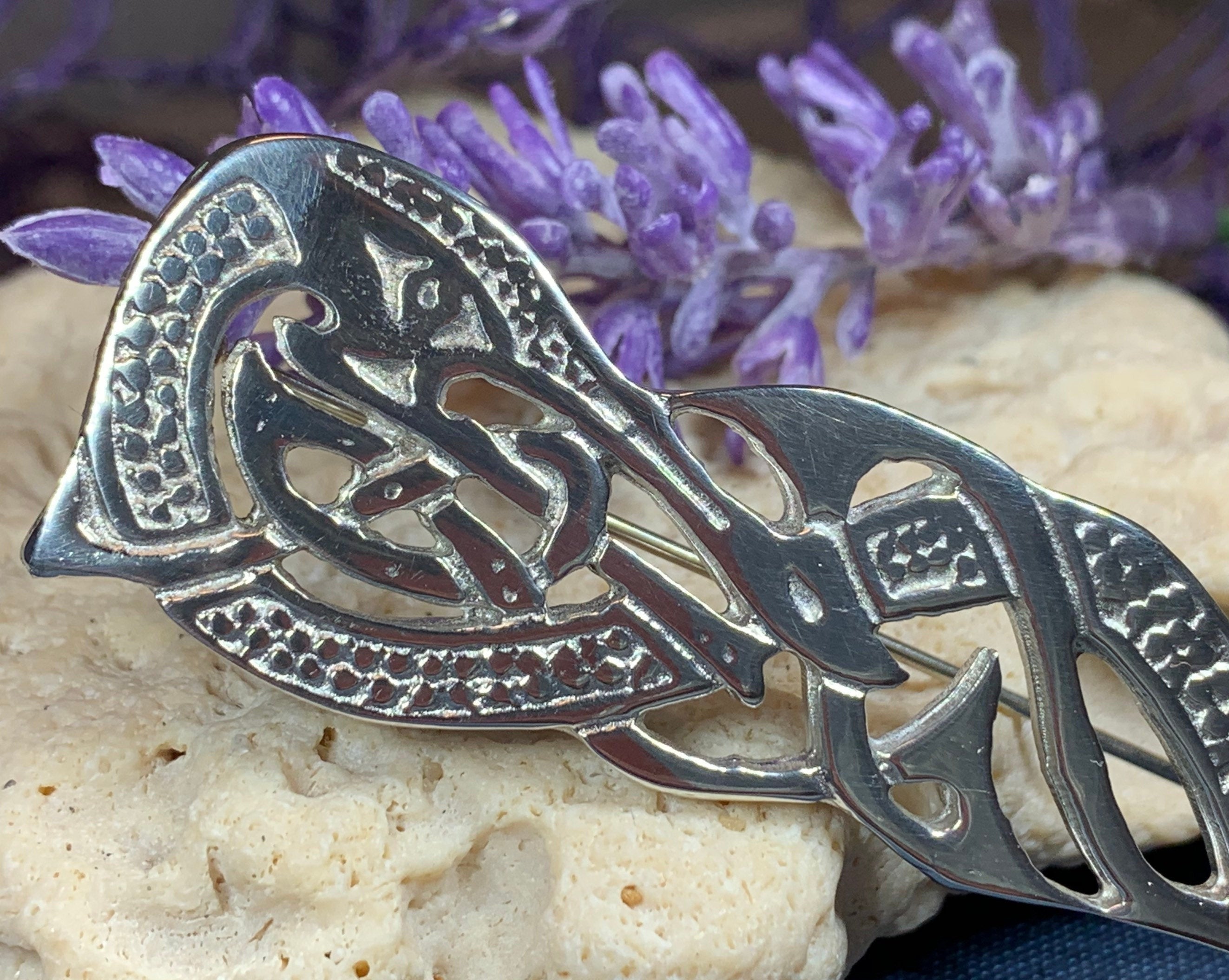 Celtic Dragon Kilt Pin - Handmade in Scotland
