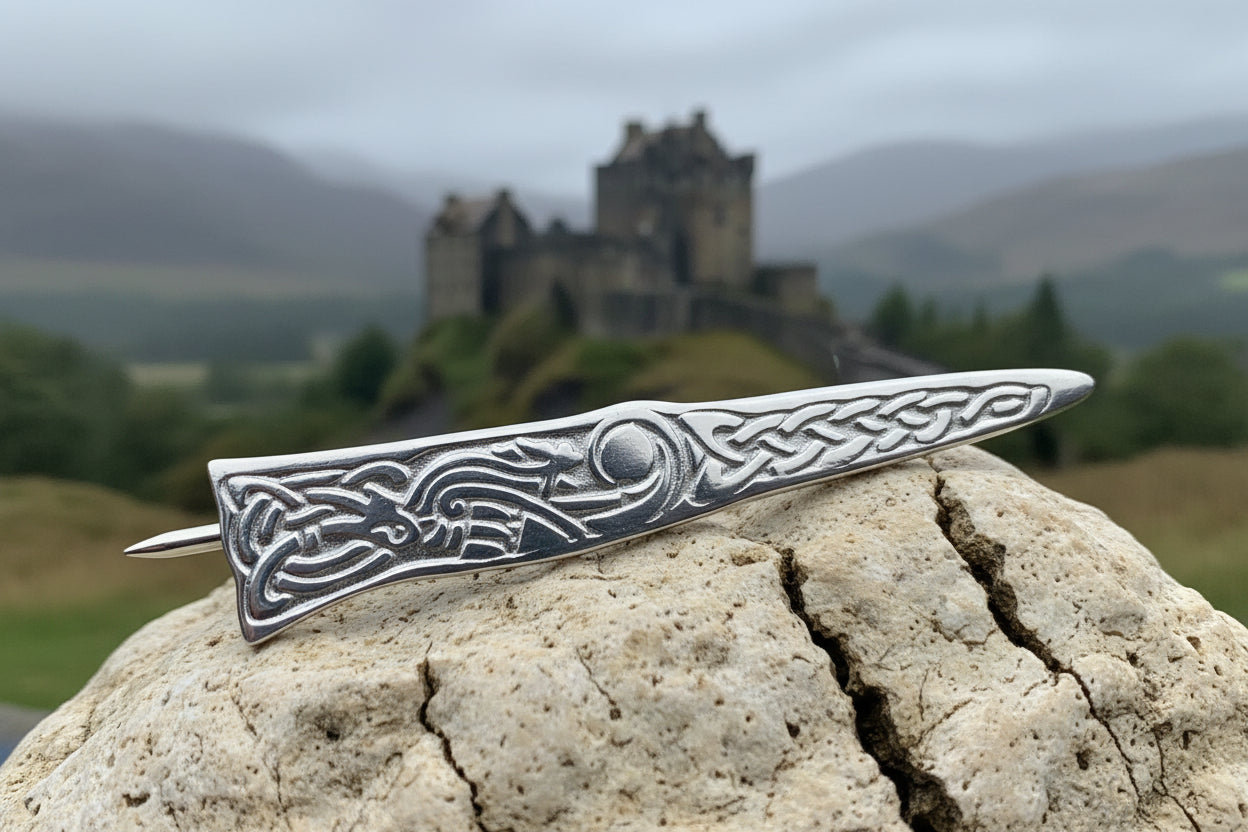 Celtic Dog Kilt Pin - Handmade in Scotland