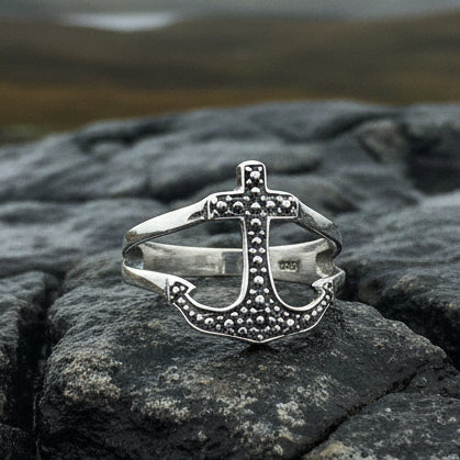 Hope Anchor Ring in Sterling Silver