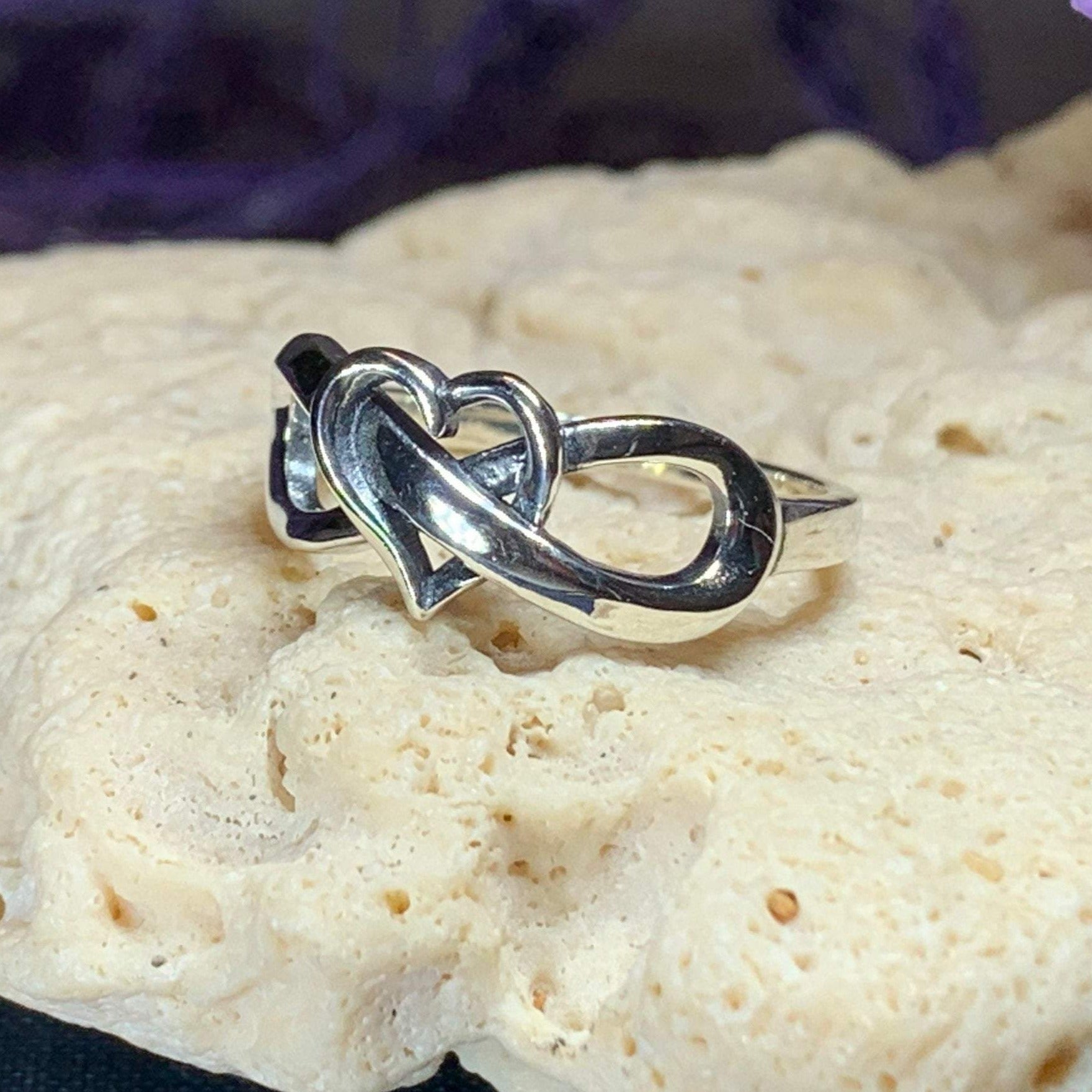 Infinity Heart Ring in Sterling Silver