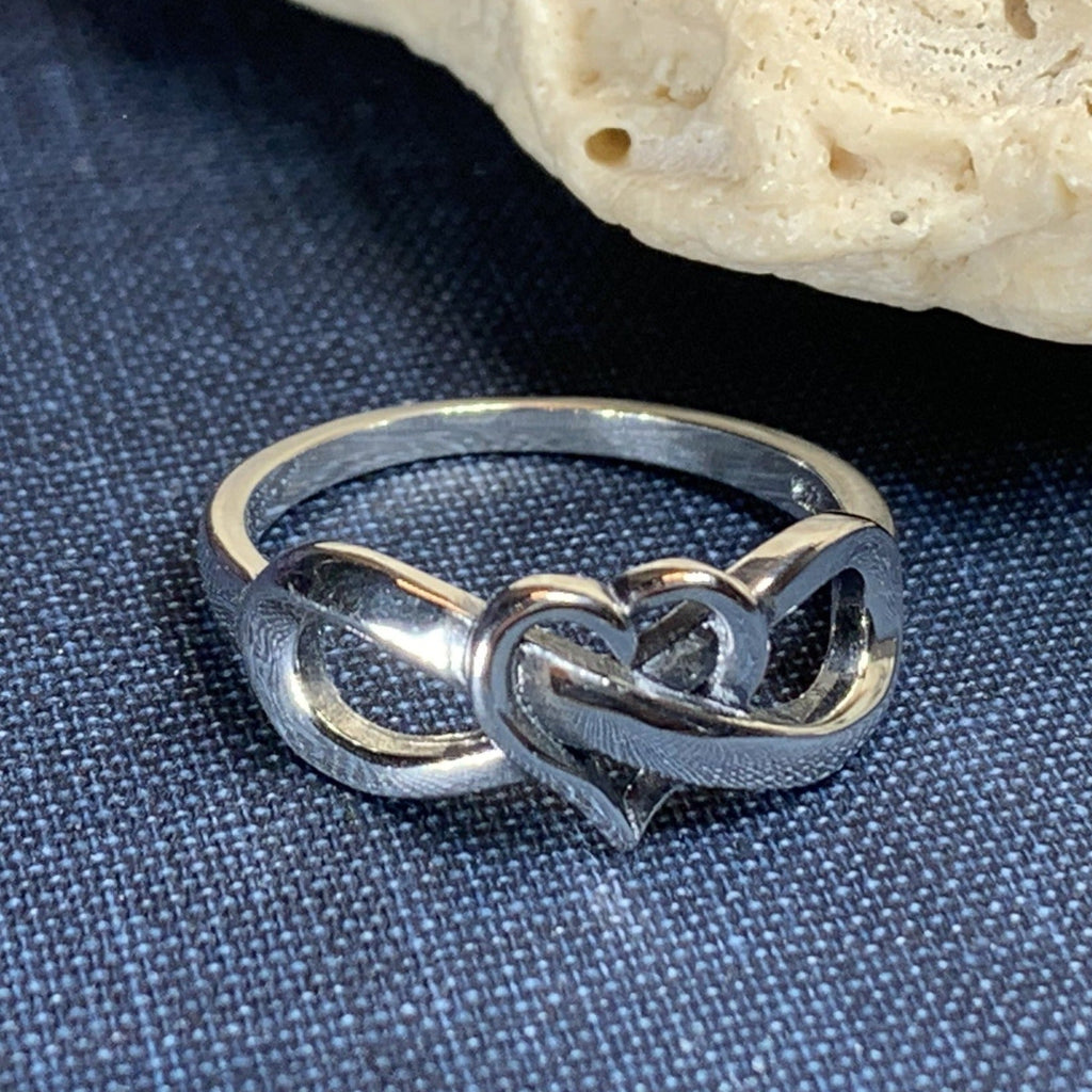 Infinity Heart Ring in Sterling Silver