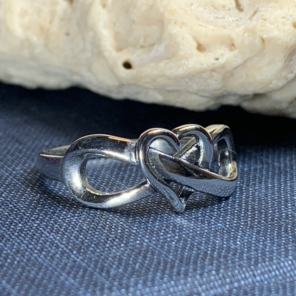 Infinity Heart Ring in Sterling Silver