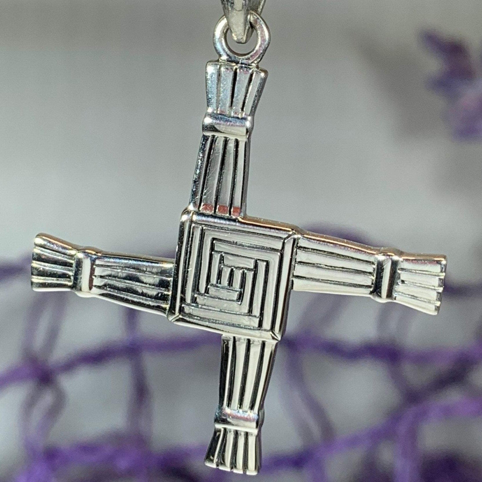Large Irish Saint Brigid’s Cross Necklace