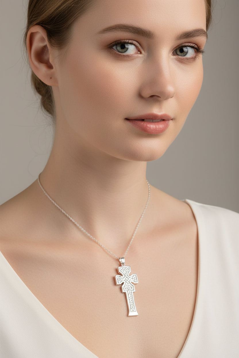 Mura Scottish Celtic Cross Necklace - Handmade in Scotland
