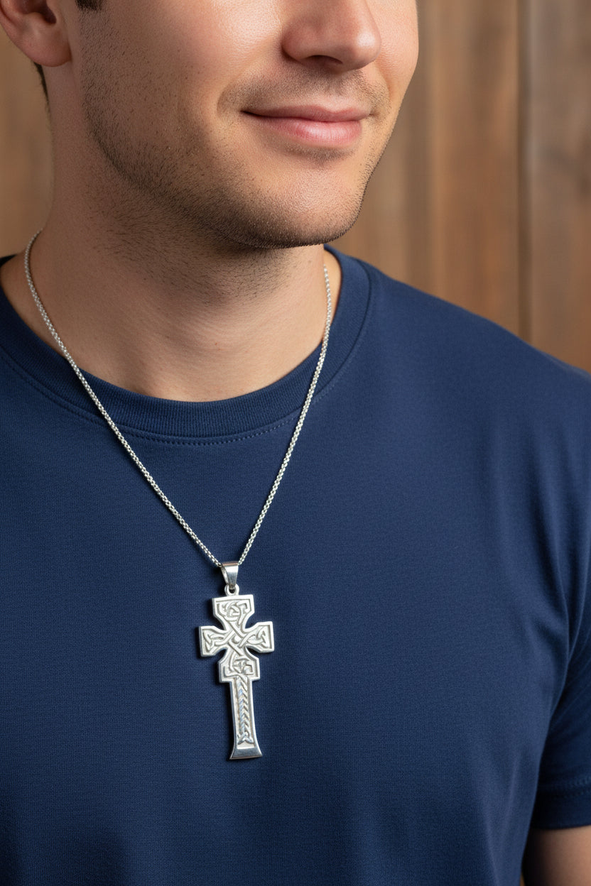 Mura Scottish Celtic Cross Necklace - Handmade in Scotland