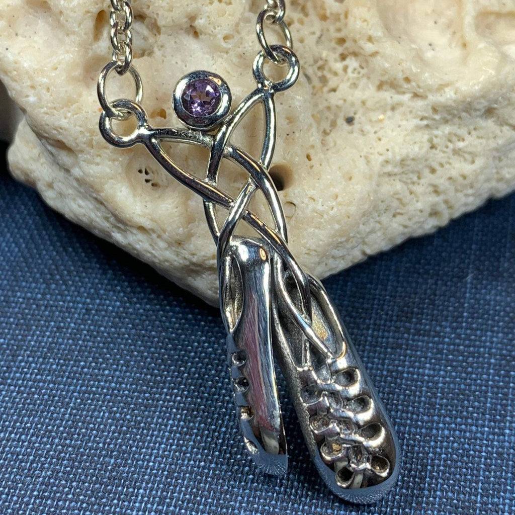 Kassidy Irish Dance Shoes Necklace in Sterling Silver