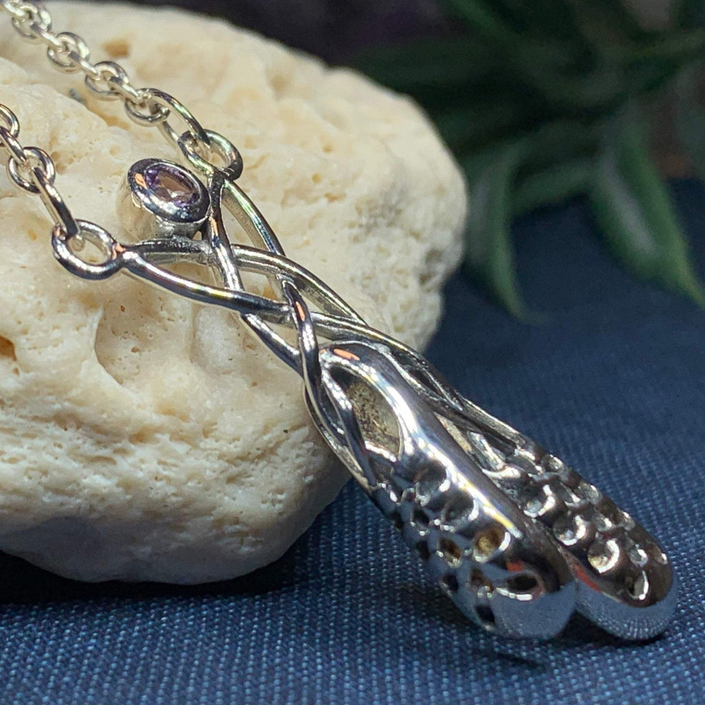 Kassidy Irish Dance Shoes Necklace in Sterling Silver