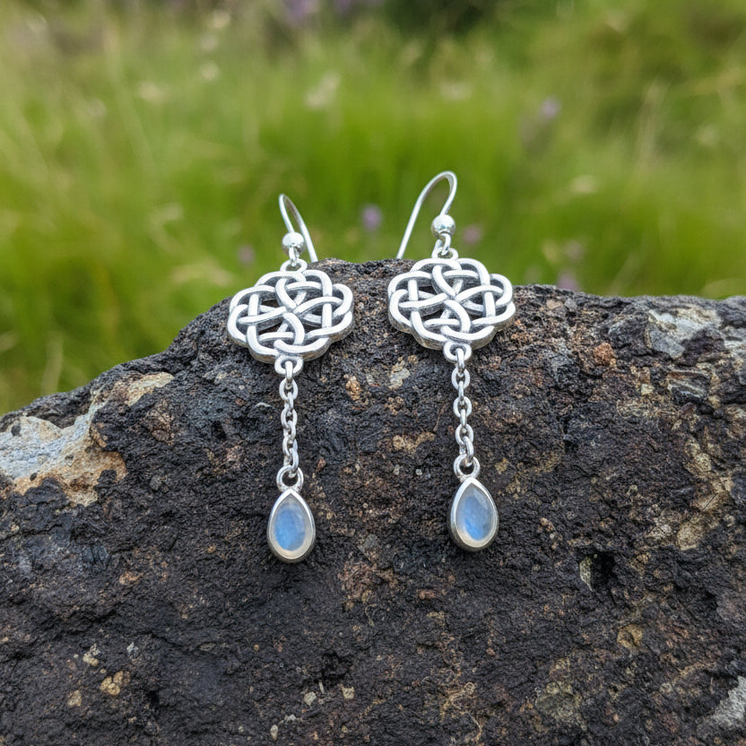 Kate Celtic Knot Earrings in Sterling Silver