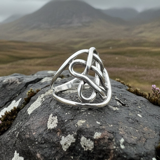 Classic Celtic Knot Ring in Sterling Silver