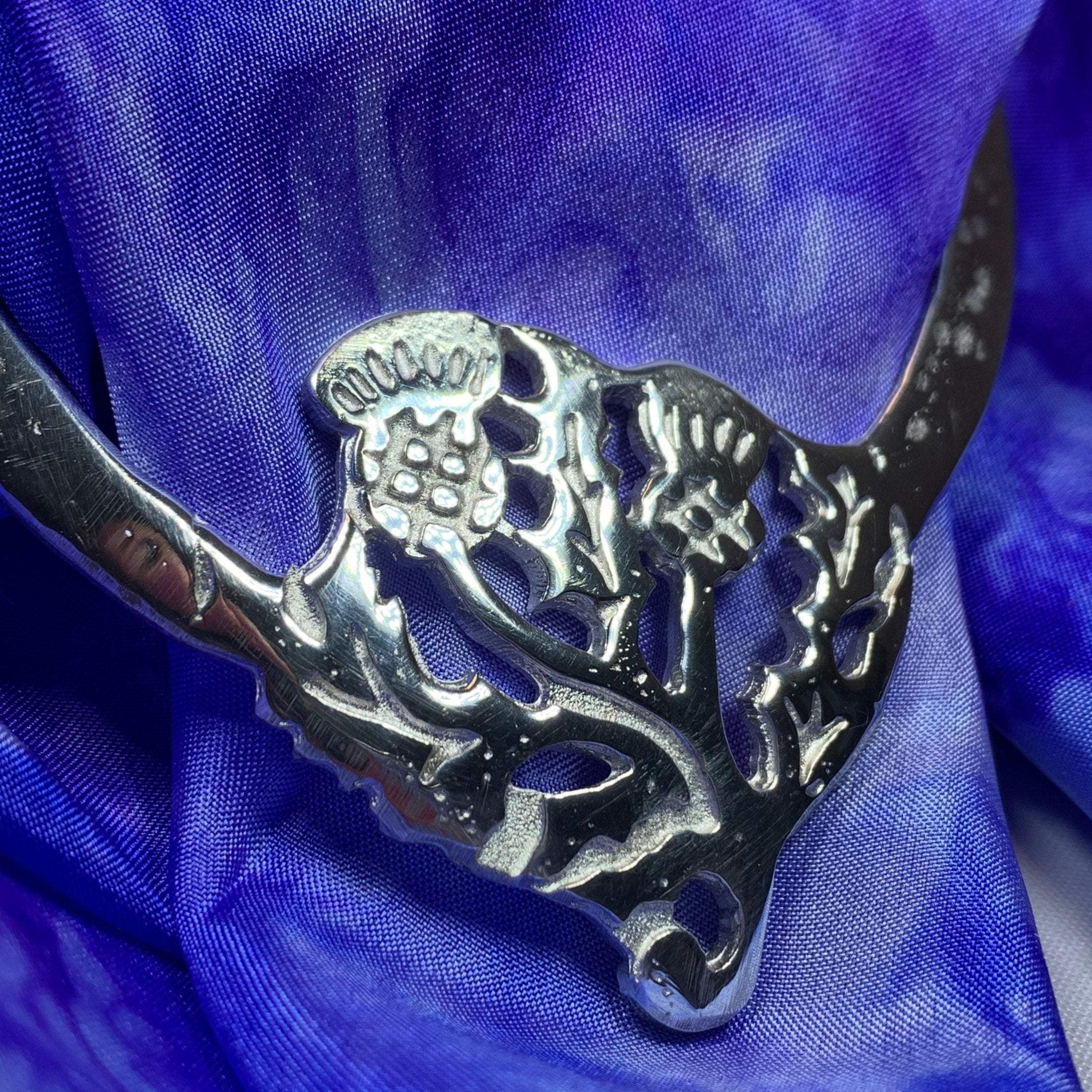 Double Thistle Scarf Ring - Handmade in Scotland