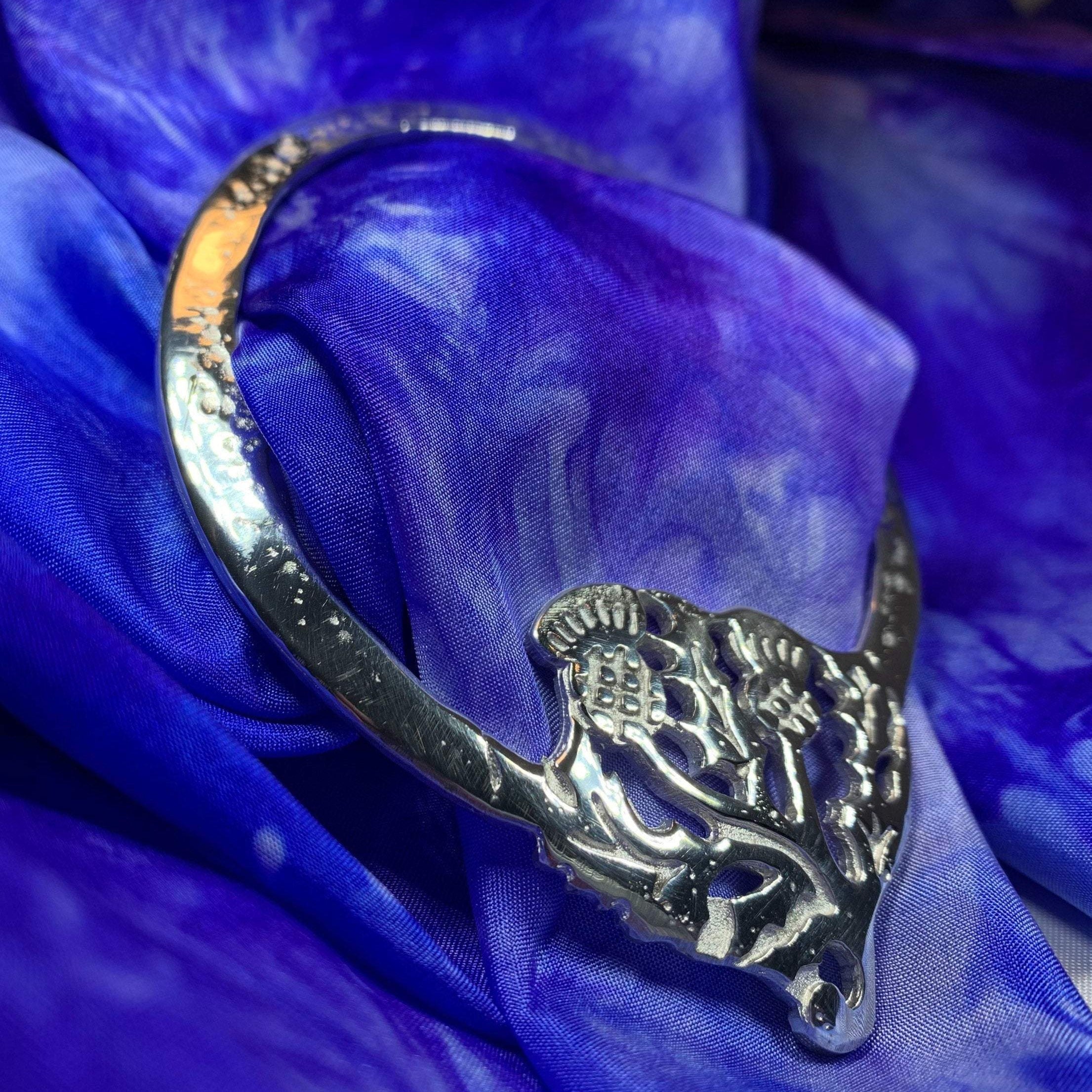 Double Thistle Scarf Ring - Handmade in Scotland