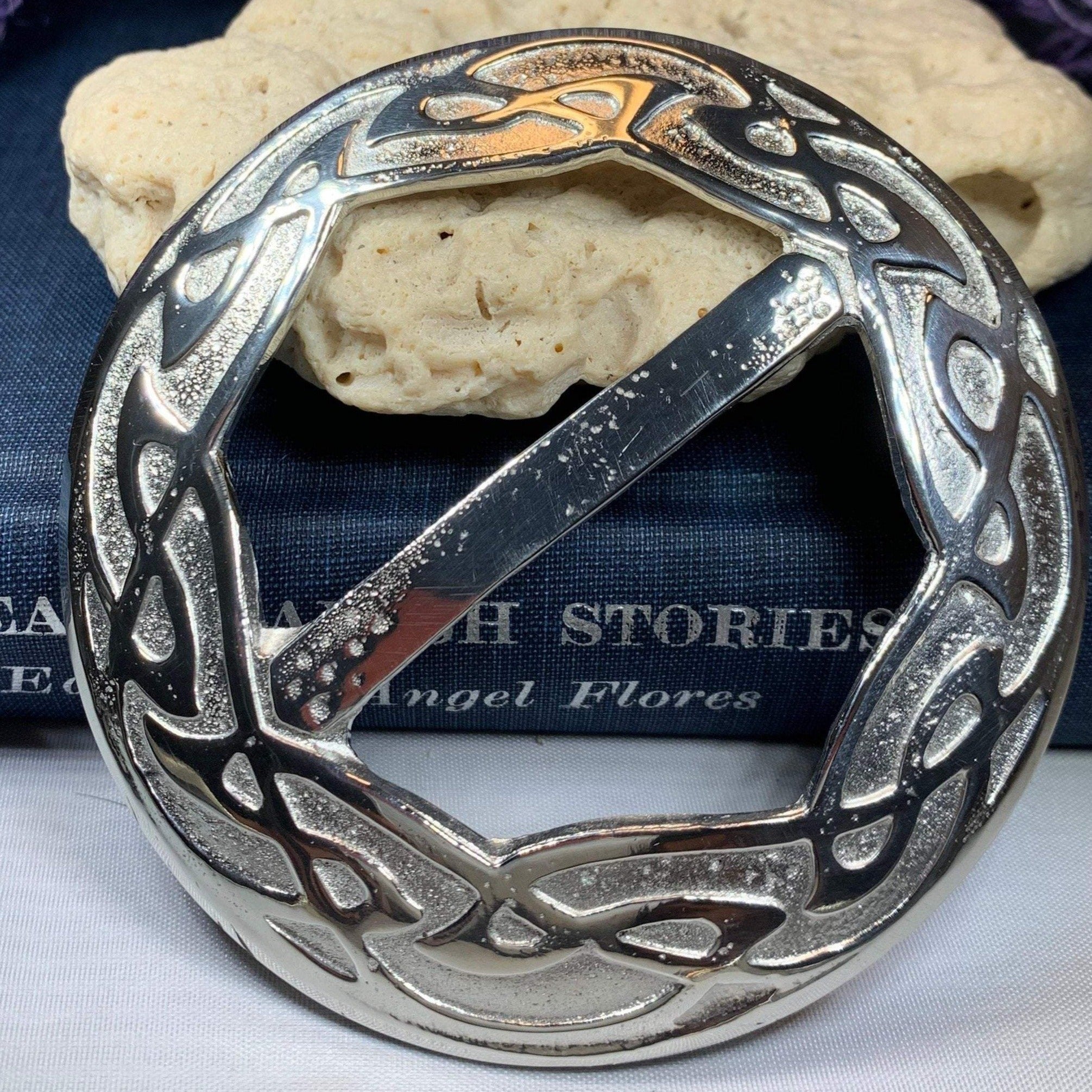 Large Celtic Knot Scarf Ring - Handmade in Scotland