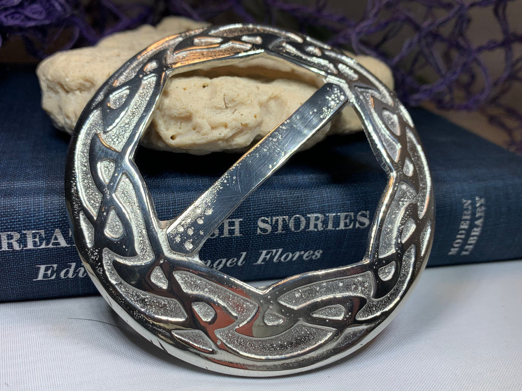 Large Celtic Knot Scarf Ring - Handmade in Scotland