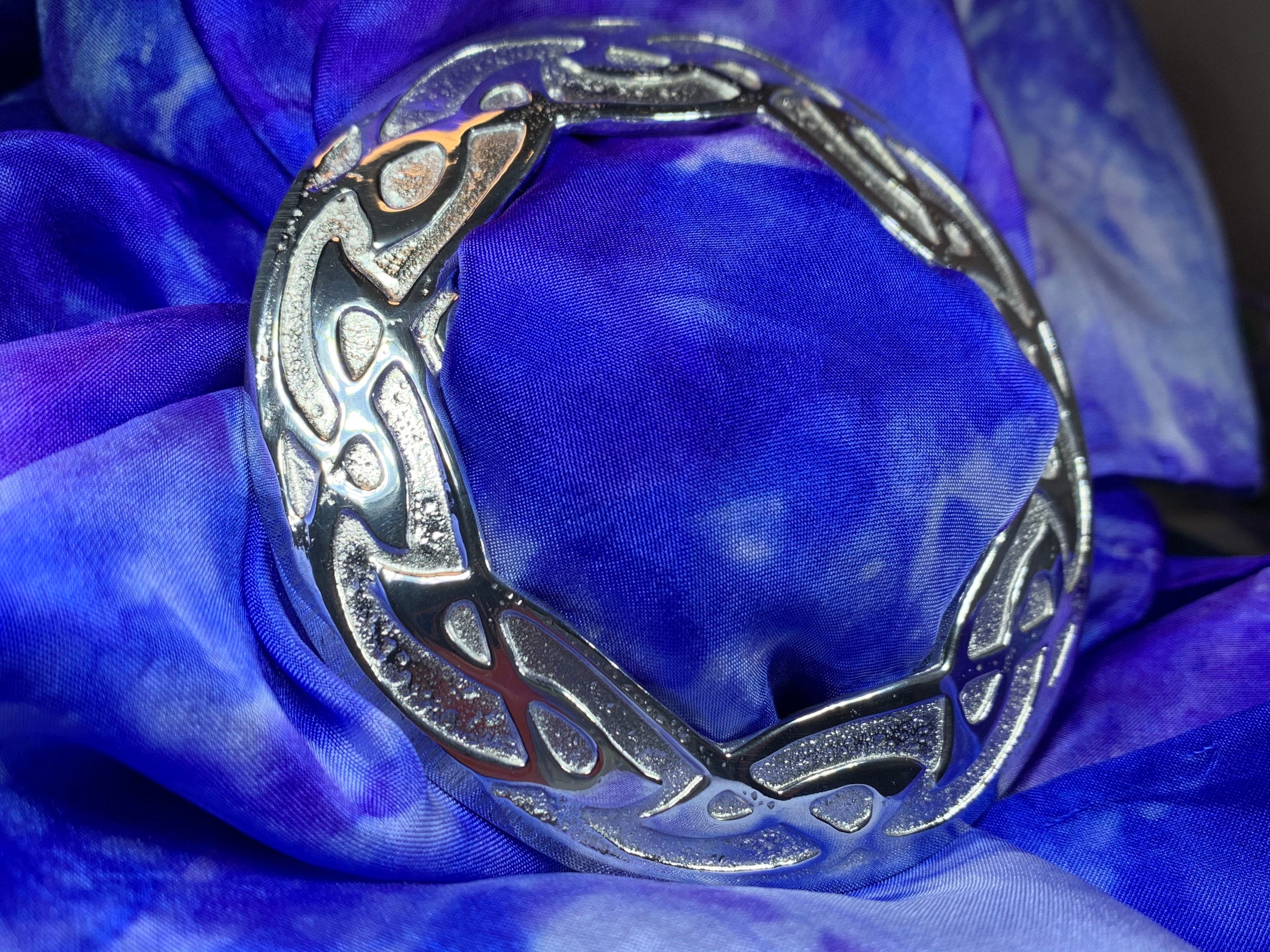 Large Celtic Knot Scarf Ring - Handmade in Scotland