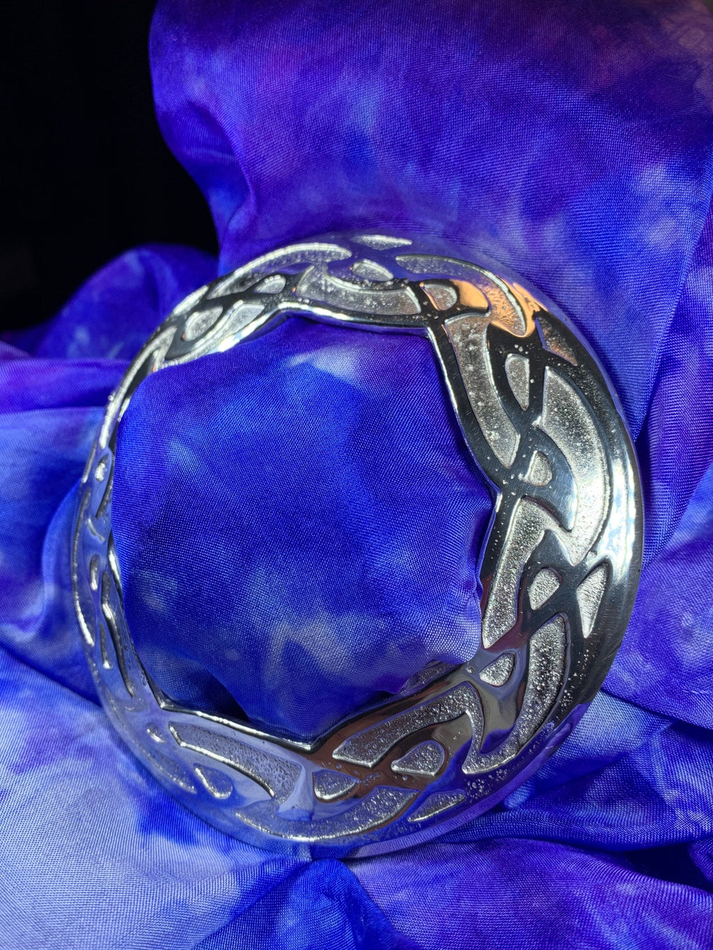 Large Celtic Knot Scarf Ring - Handmade in Scotland
