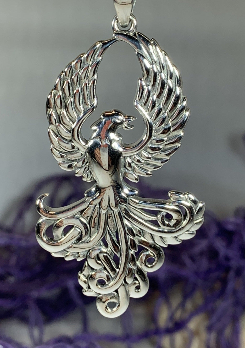 Glory of the Phoenix Necklace in Sterling Silver