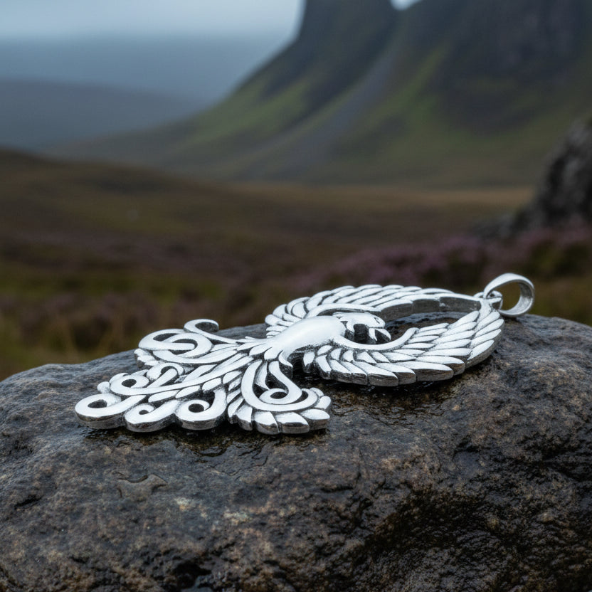 Glory of the Phoenix Necklace in Sterling Silver