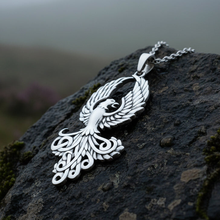 Glory of the Phoenix Necklace in Sterling Silver