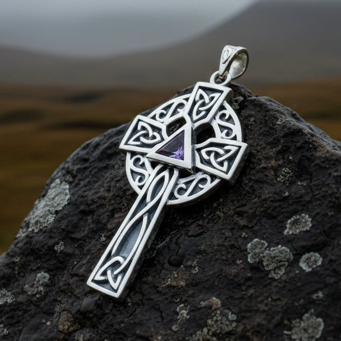 Recovery Celtic Cross Necklace in Sterling Silver