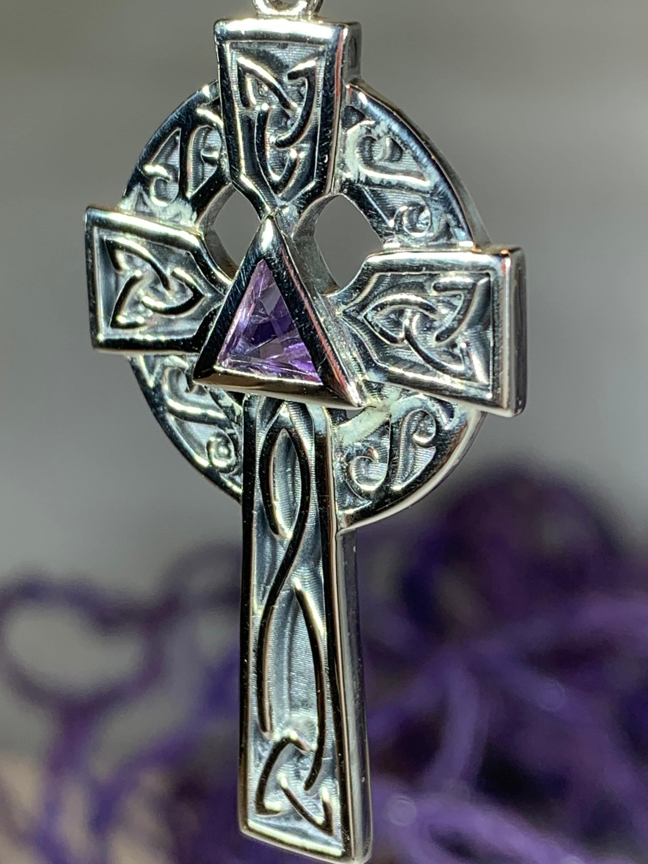 Recovery Celtic Cross Necklace in Sterling Silver