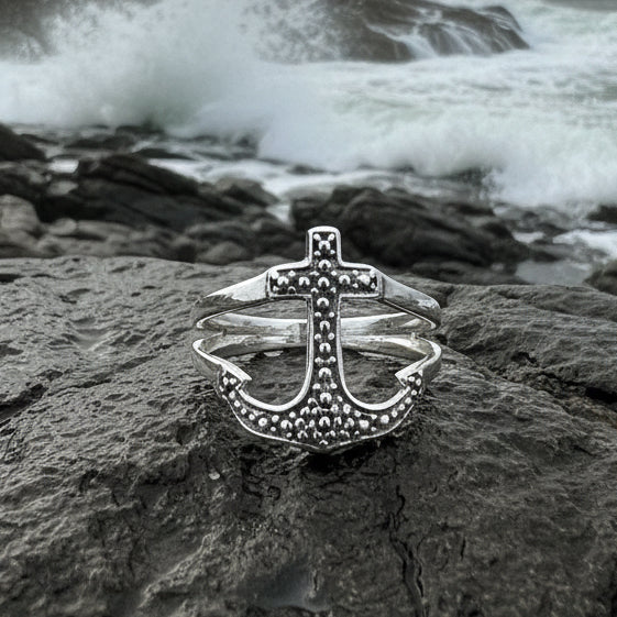 Hope Anchor Ring in Sterling Silver