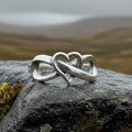 Infinity Heart Ring in Sterling Silver