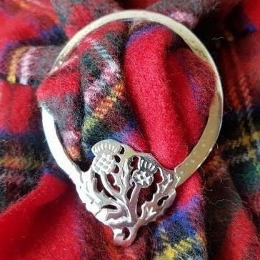 Double Thistle Scarf Ring - Handmade in Scotland