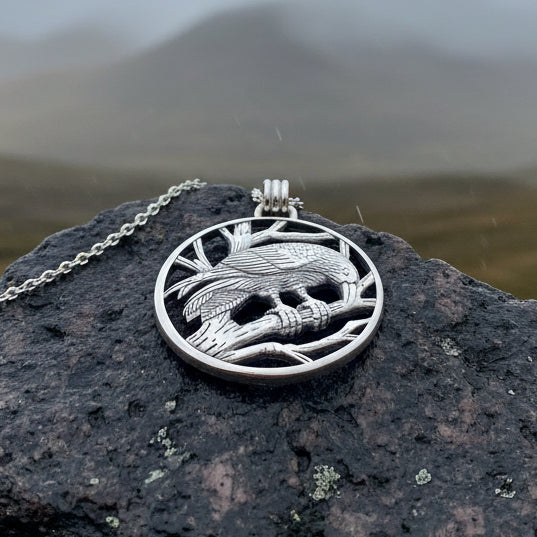 Orna Raven Necklace in Sterling Silver