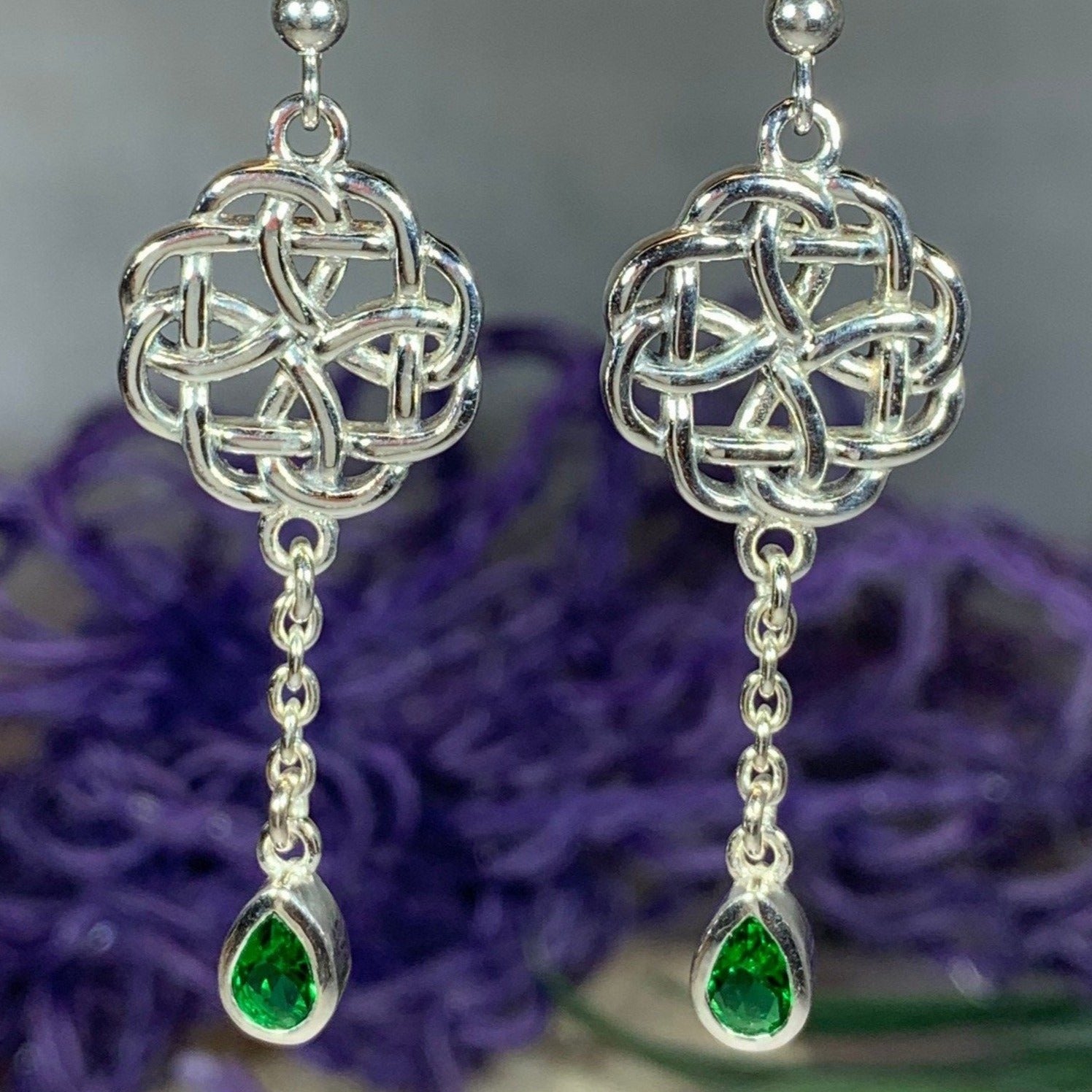 Kate Celtic Knot Earrings in Sterling Silver
