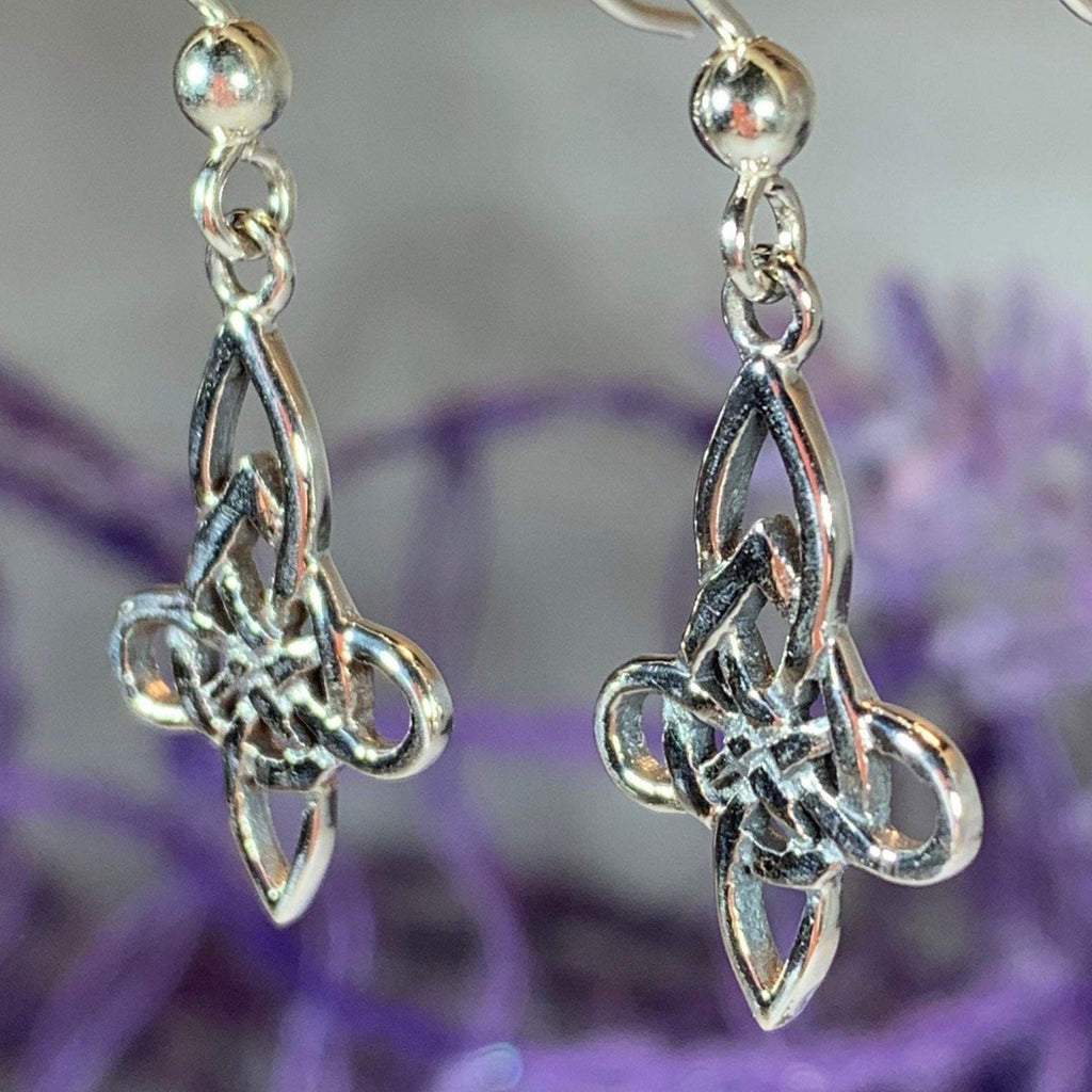 Eve Celtic Knot Earrings in Sterling Silver