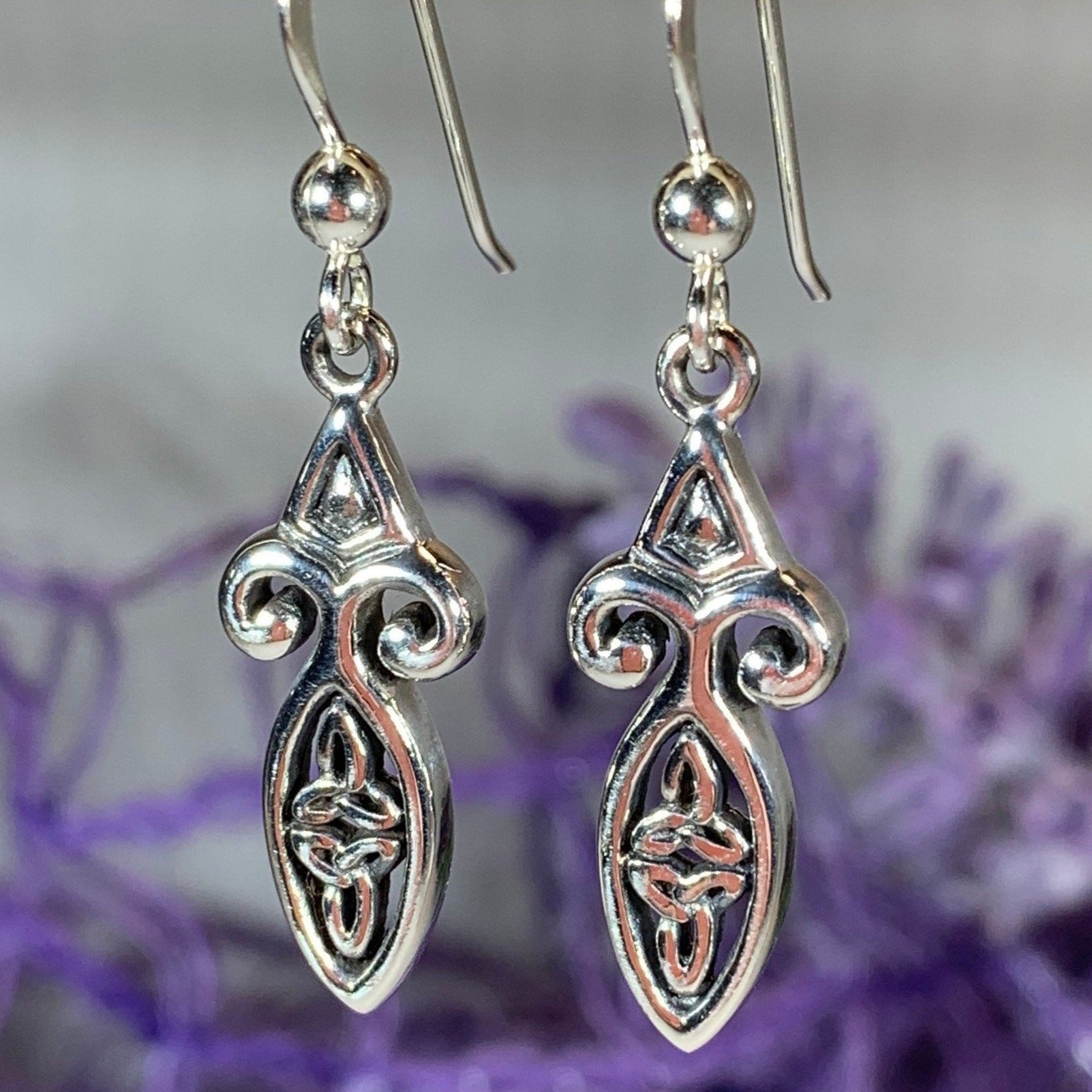 Moura Celtic Knot Earrings in Sterling Silver