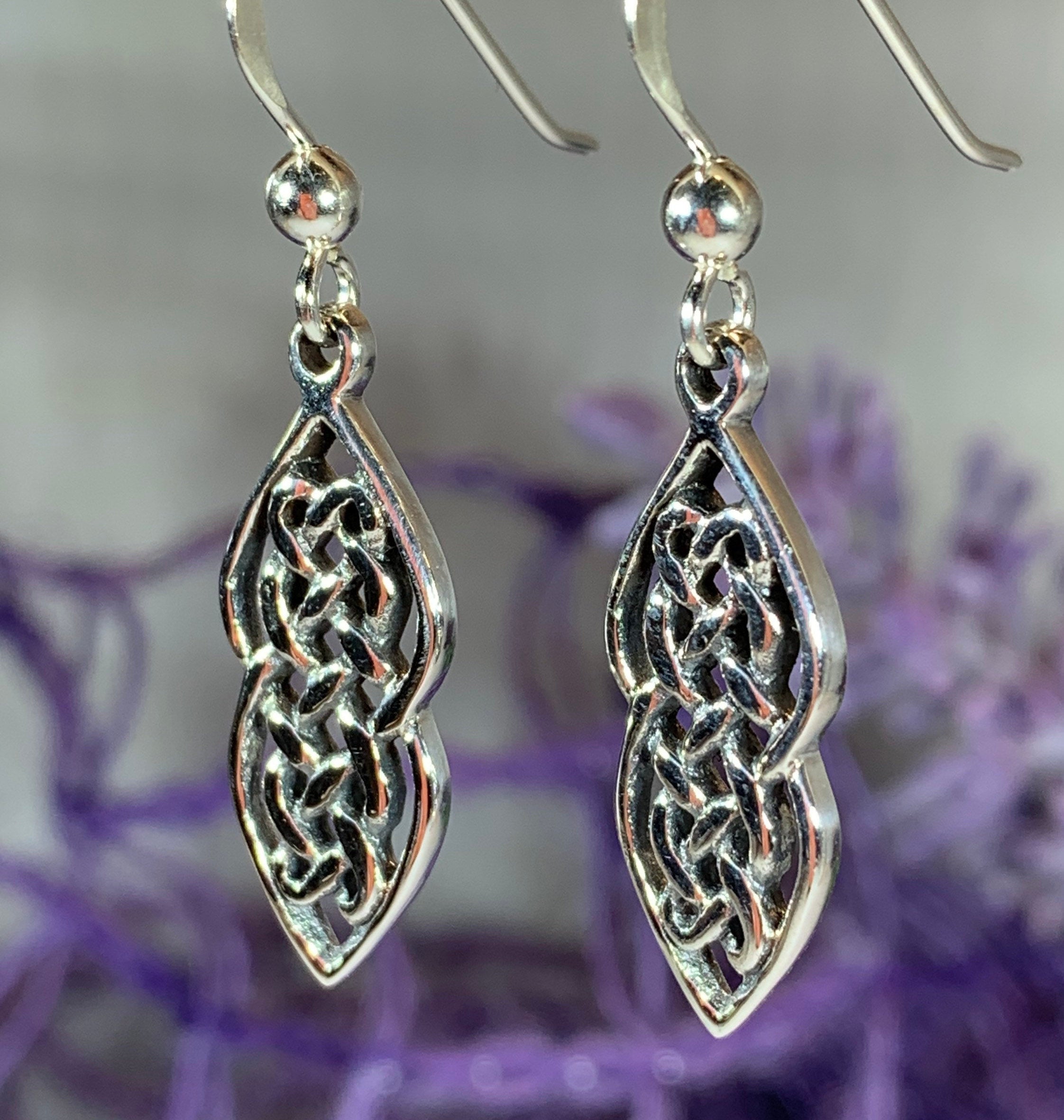 Monica Celtic Knot Earrings in Sterling Silver
