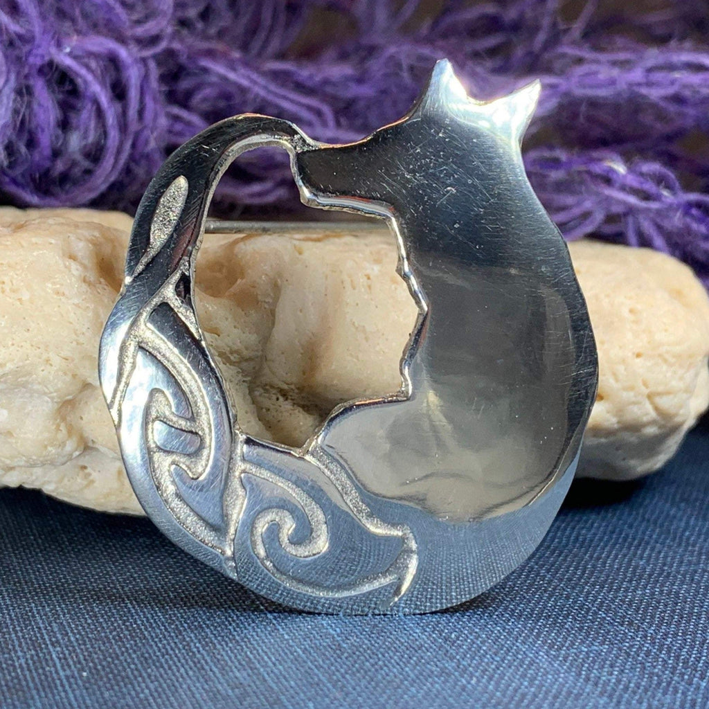 Celtic Fox Brooch - Handmade in Scotland