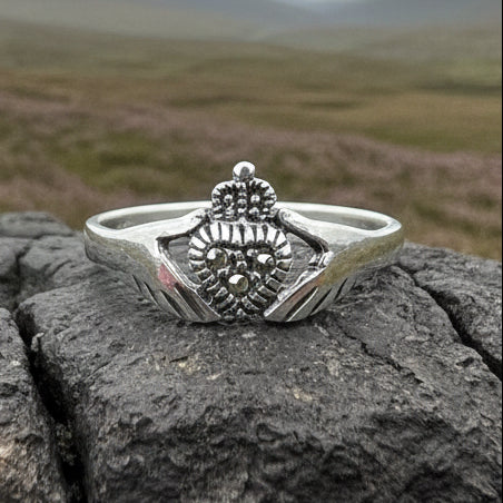 Donegal Irish Claddagh Ring with Sterling Silver