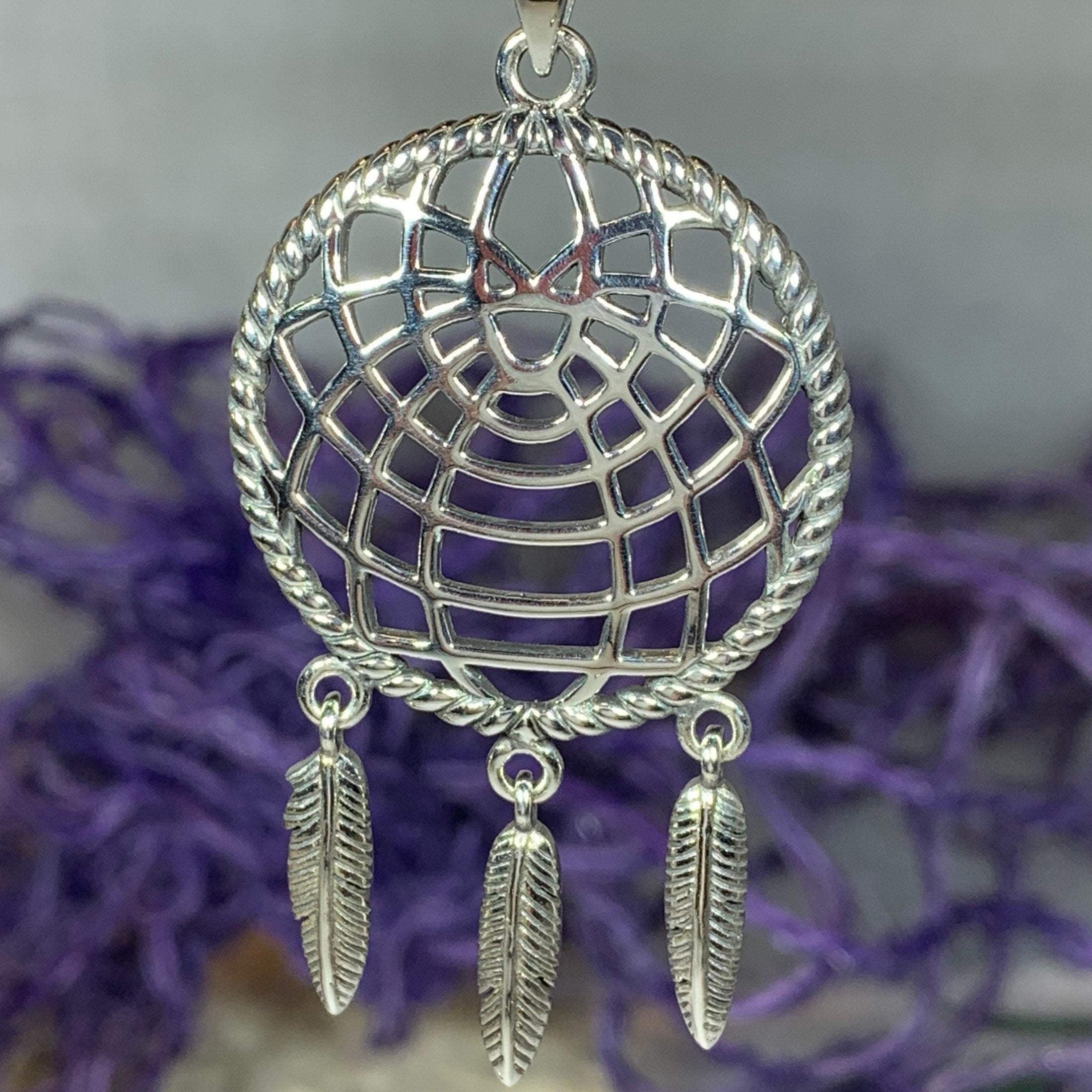 Dreamcatcher Necklace in Sterling Silver