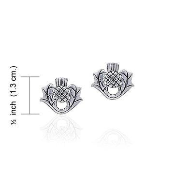 Invergarry Scottish Thistle Flower Earrings