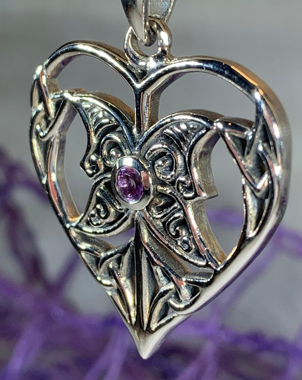 Lumina Celtic Heart Necklace in Sterling Silver