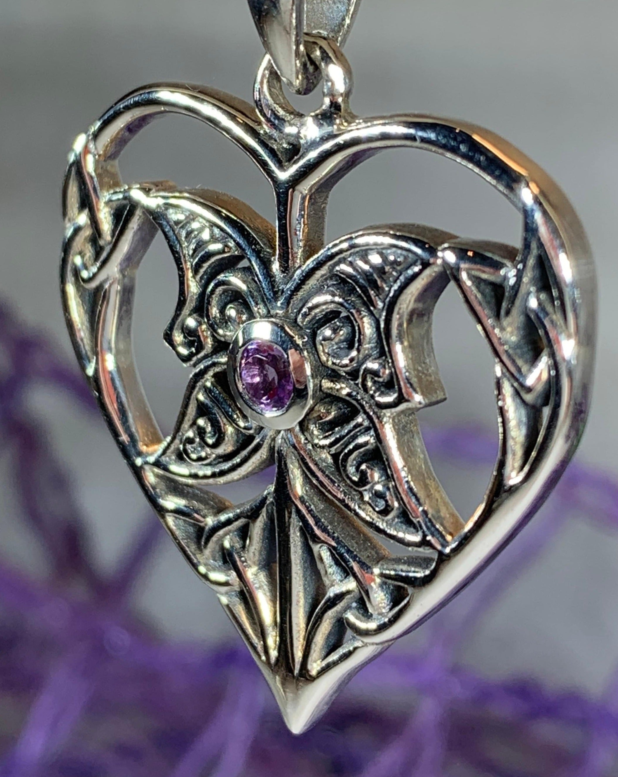 Lumina Celtic Heart Necklace in Sterling Silver
