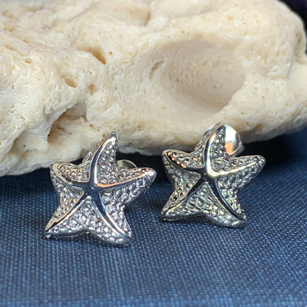 Sunny Starfish Post Earrings in Sterling Silver