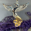 Phoenix Gemstone Necklace in Sterling Silver