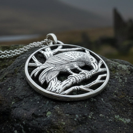 Orna Raven Necklace in Sterling Silver