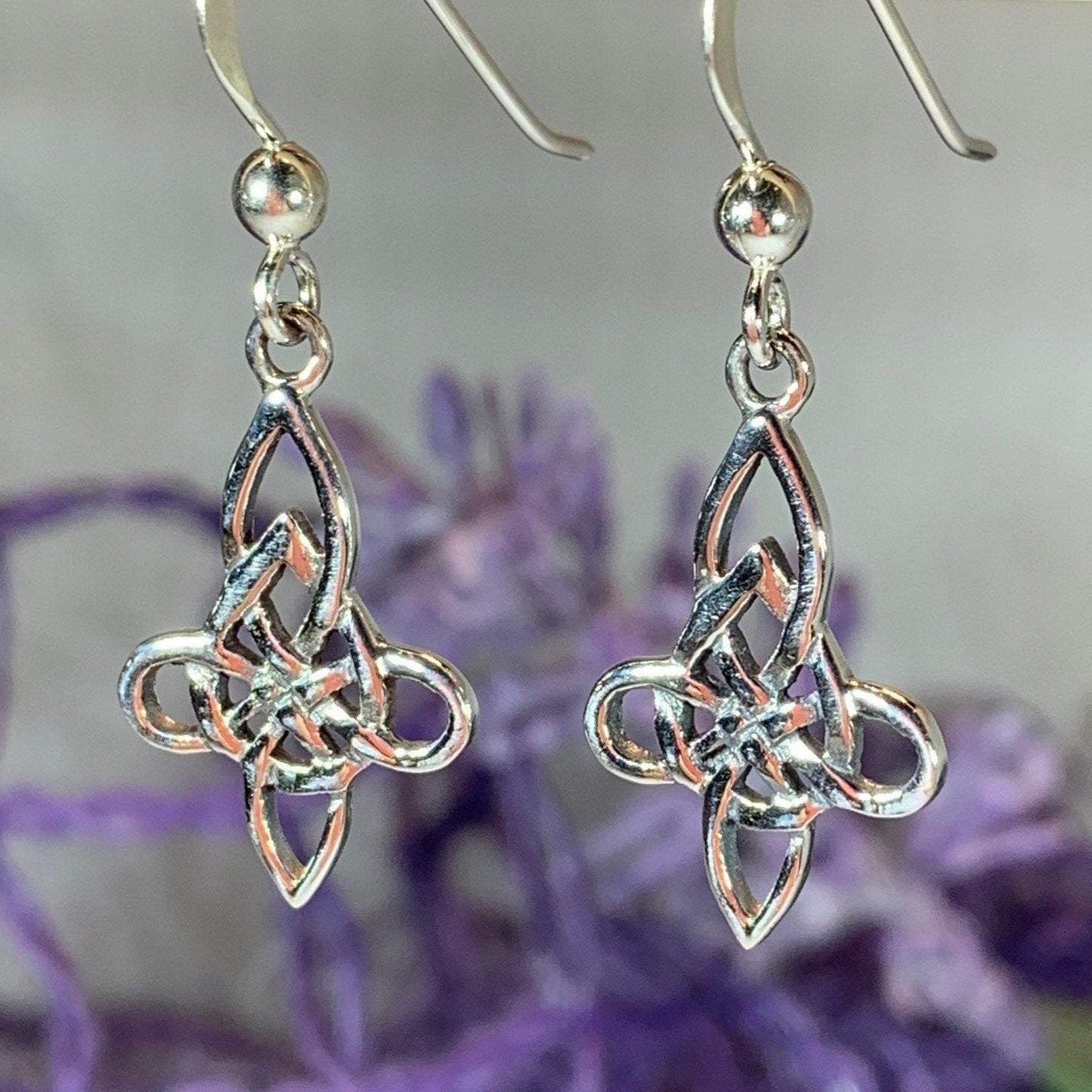 Eve Celtic Knot Earrings in Sterling Silver
