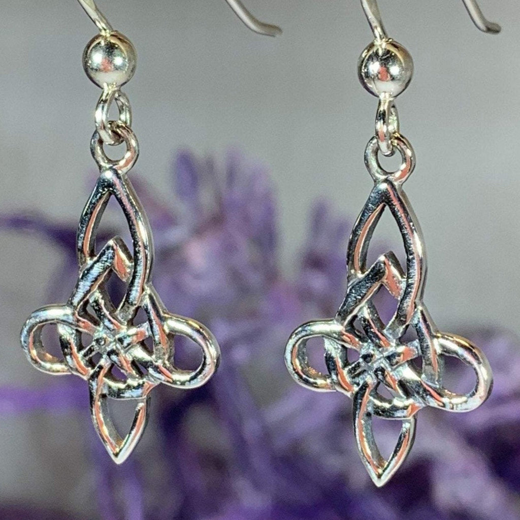 Eve Celtic Knot Earrings in Sterling Silver