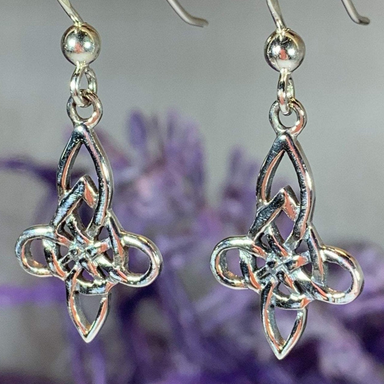 Eve Celtic Knot Earrings in Sterling Silver