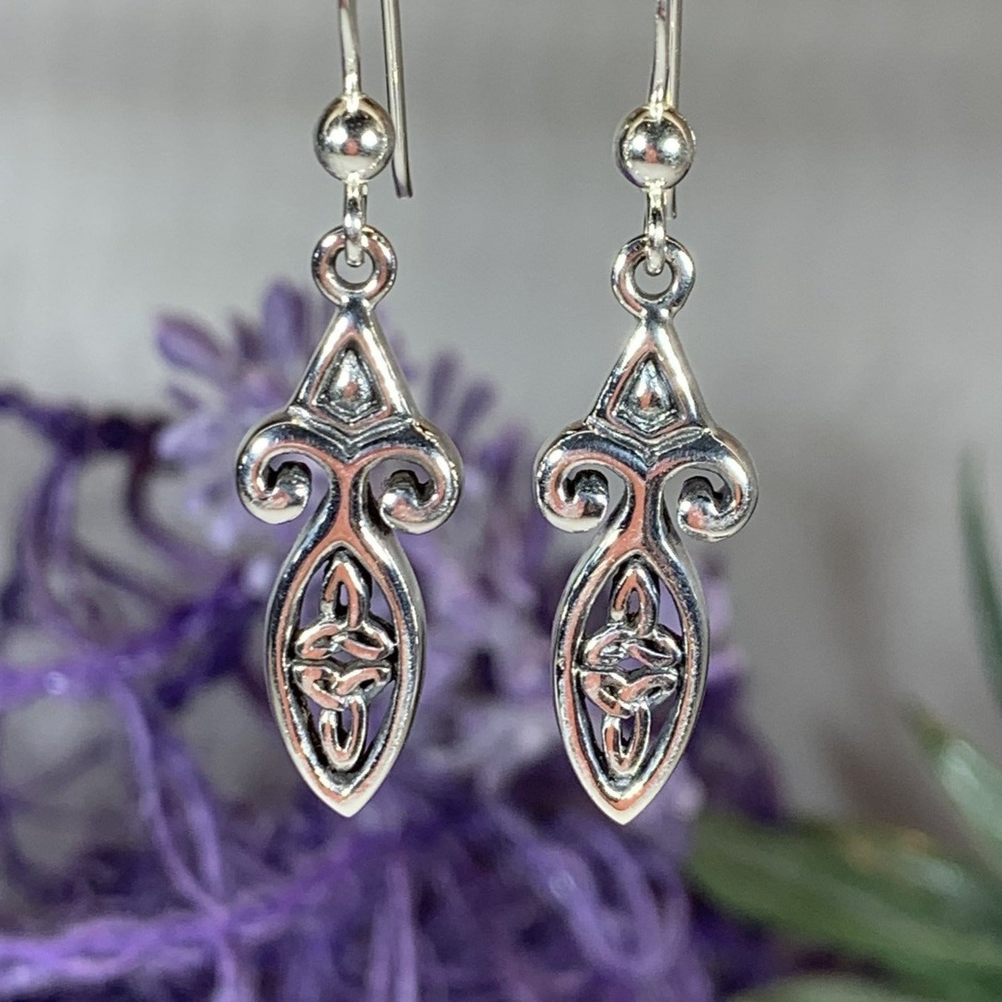 Moura Celtic Knot Earrings in Sterling Silver
