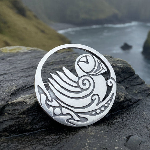Orkney Puffin Brooch - Handmade in Scotland